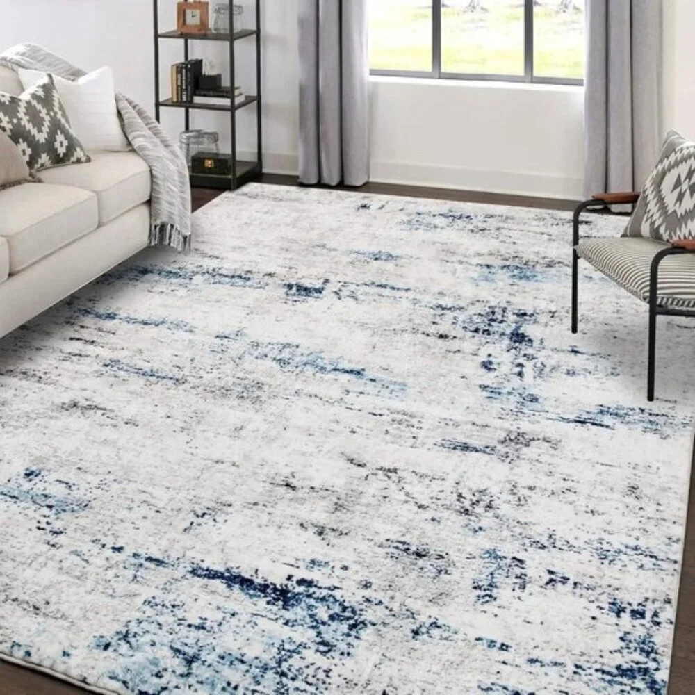 New 5x7 Abstract Area Rug, Soft Non-Slip Carpet for Home, Room & Office Decor